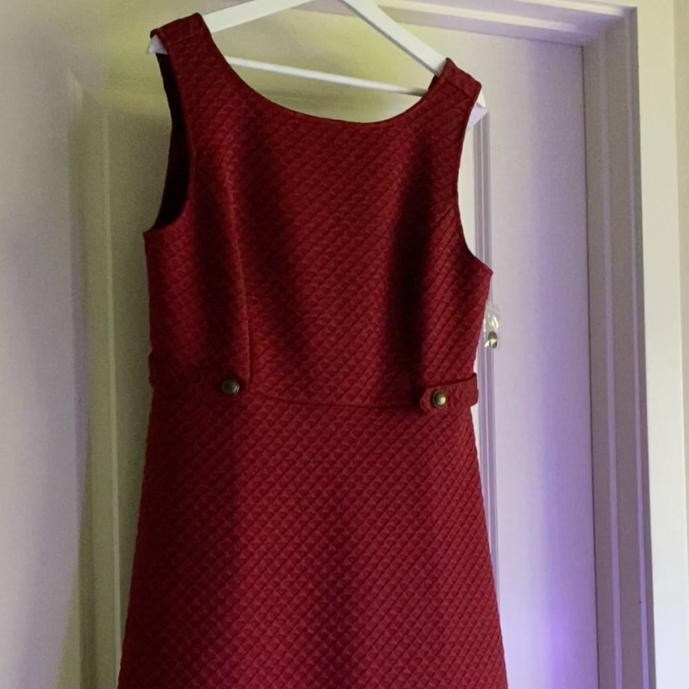 modcloth - scallop knit retro sleeveless quilted - s xl